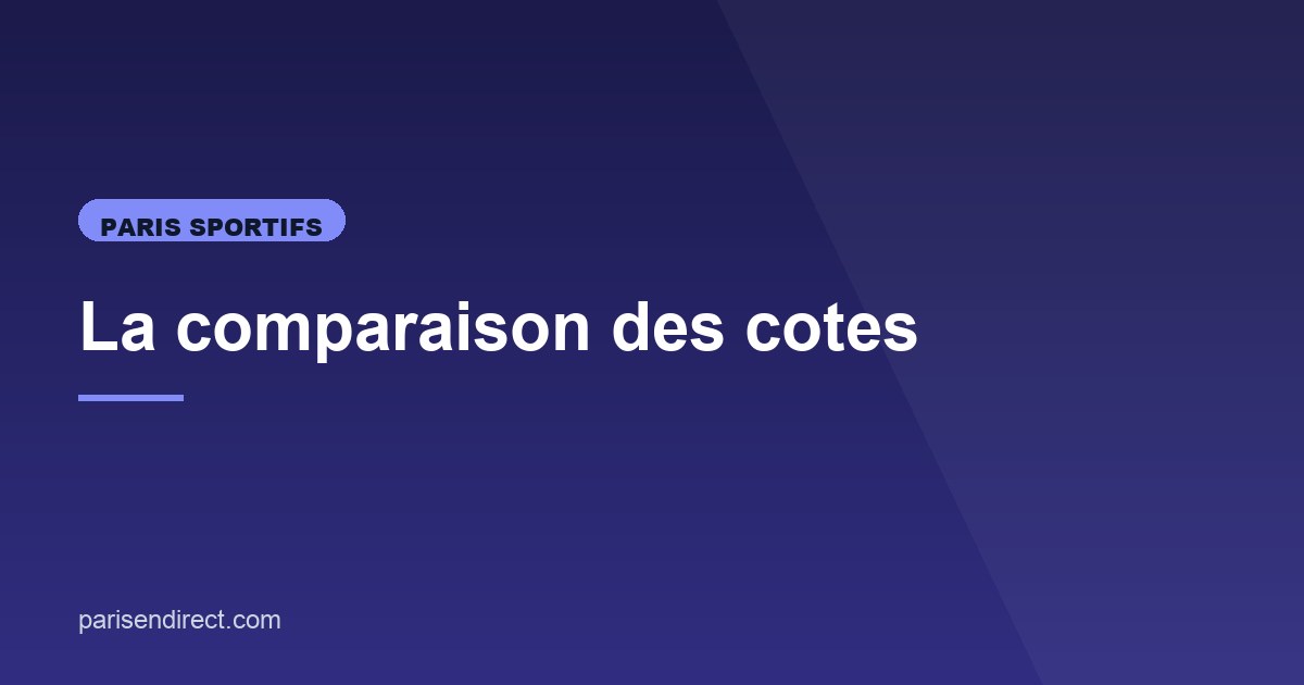 Illustration de l'article consacré à la comparaison des cotes
